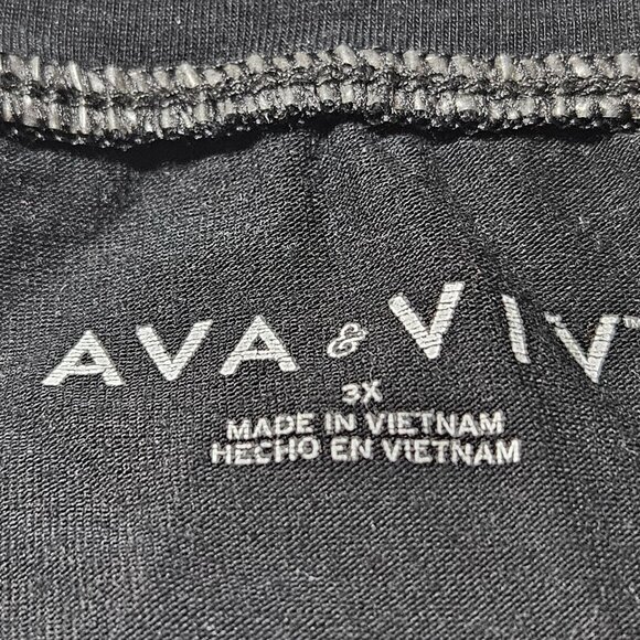 Ava & Viv Black Shorts Womens Plus Size 3X Satin Trim Loungewear Pjs Sleepwear - Picture 3 of 5